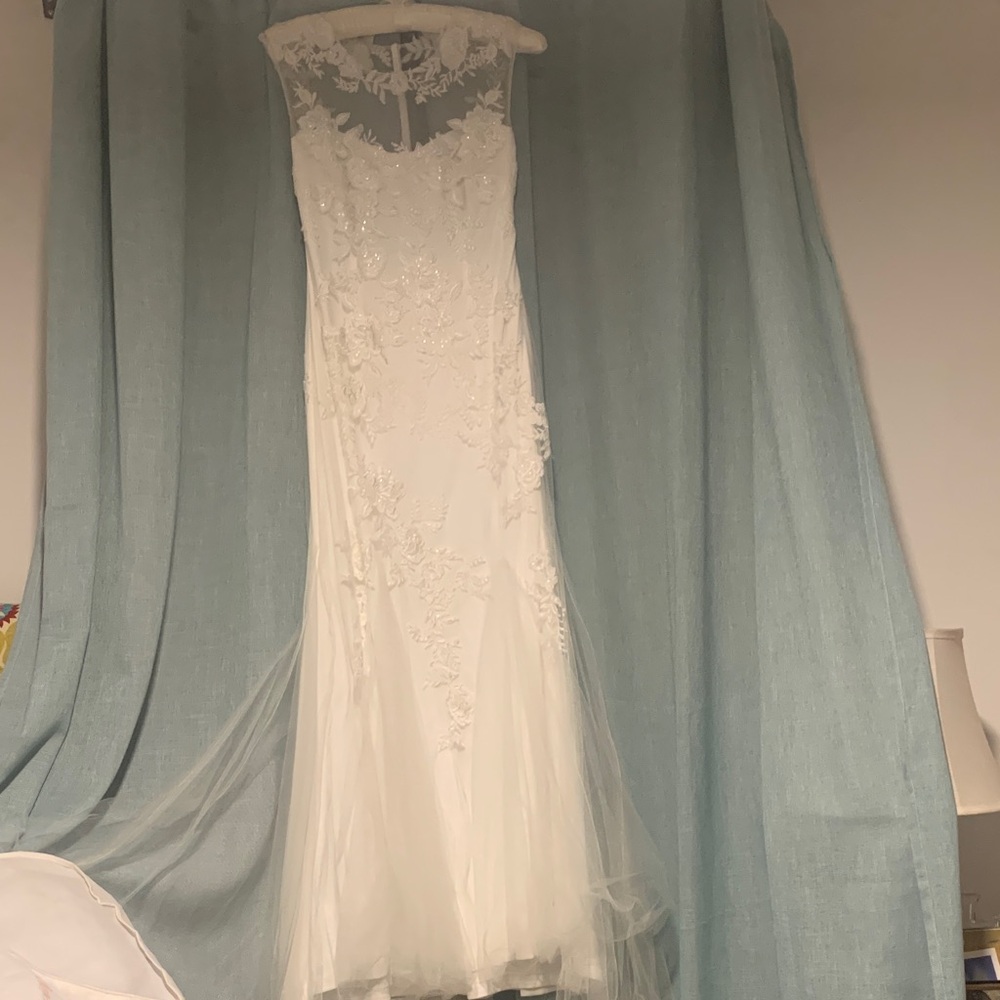 Phase Eight Bridal wedding dress with Garter Set , Pearl Hair Comb, & lace veil